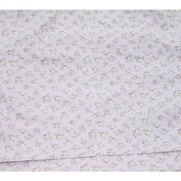 Vintage Laura Ashley Calico Floral Print King Cotton Pillow Sham Light Purple - Picture 5 of 5